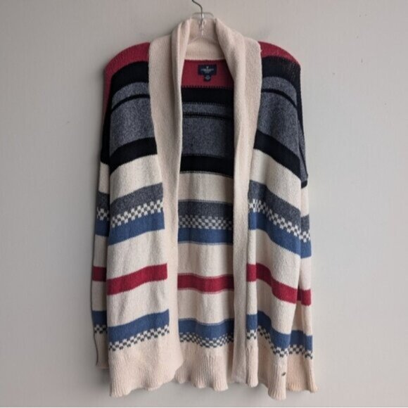 American Eagle Outfitters Sweaters - American Eagle cotton striped long cardigan knit sweater